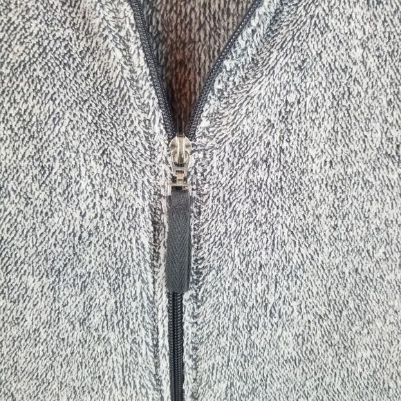 STAN HERMAN ZIP UP FLEECE JACKET. SIZE M. Grayish black. Full front zipper. - Picture 3 of 15